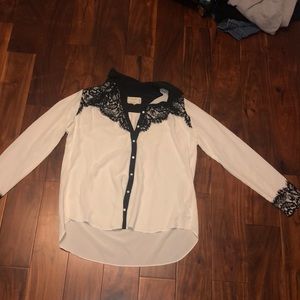 Lace trimed blouse